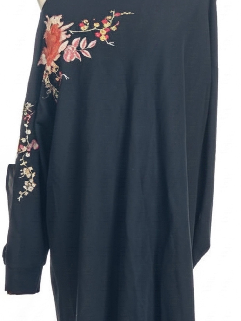 Black Floral-Embroidered Women’s Sweater